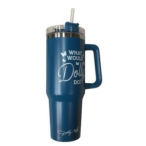 Dolly Parton What Would Dolly Do? Insulated Tumbler‎ With Handle & Straw 40oz